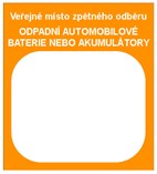 Označení míst zpětného odběru autobaterií